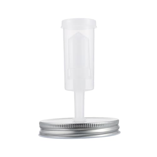 Fermenter Lids and Fermenting Kit for 87mm Wide Mouth Mason Jars with Airlock, Pickle Jar Accessories for Home Fermentation and Canning, 1 Lid + 1 Fermenter Set Random Color