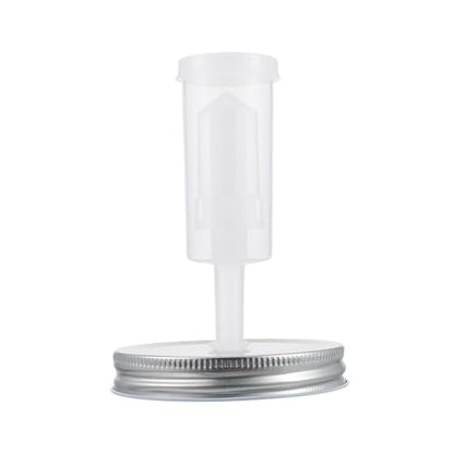 Fermenter Lids and Fermenting Kit for 87mm Wide Mouth Mason Jars with Airlock, Pickle Jar Accessories for Home Fermentation and Canning, 1 Lid + 1 Fermenter Set Random Color