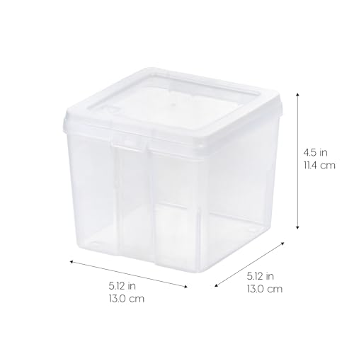 IRIS USA Vertical Storage Bins with Lids |Made in USA| Flip Top Containers for Organizing Pantry, Office, Craft, and Study Supplies - Small (10-Pack) - size: Small - 10 Pack