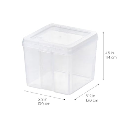 IRIS USA Vertical Storage Bins with Lids |Made in USA| Flip Top Containers for Organizing Pantry, Office, Craft, and Study Supplies - Small (10-Pack) - size: Small - 10 Pack