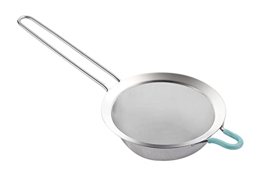 304 Stainless Steel 5.51 inch Fine Mesh Strainers for Kitchen, Colander-Skimmer with Handle, Sieve Sifters for Food, Tea, Rice, Oil, Noodles, Fruits, Vegetable 5.5 inch - size: Medium 5.5 inch