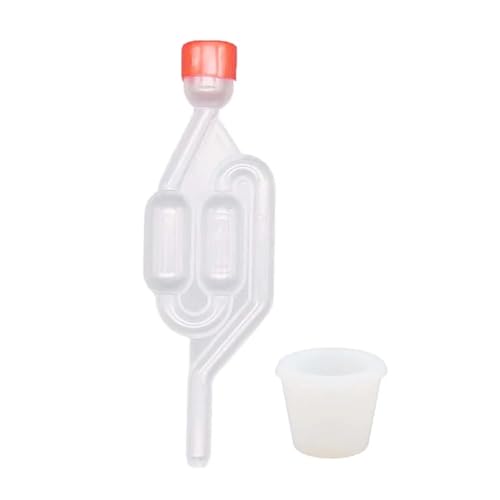 Home Brewing Type Twin Bubble Airlock and Silicone Carboy Bung for Wine Making and Beer Making (Pack of 2) Brewing Accessories