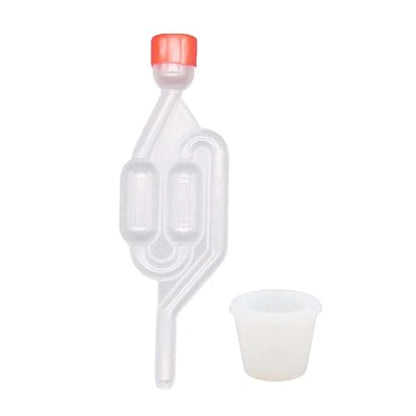 Home Brewing Type Twin Bubble Airlock and Silicone Carboy Bung for Wine Making and Beer Making (Pack of 2) Brewing Accessories