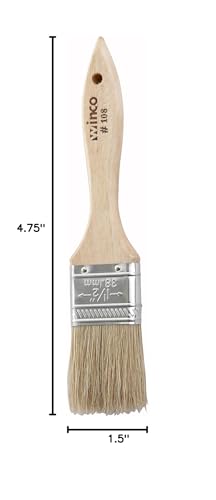 Winco Pastry Brush, 1-1/2-Inch ,Beige - size: 1-1/2-Inch