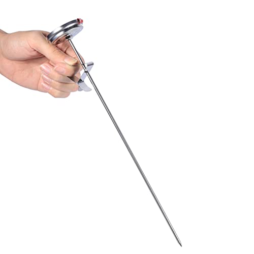 Stainless Steel Cooking Probe Thermometer with Clip for Food Meat Home Brew Wine Kettle 12 Long