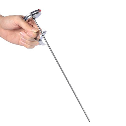 Stainless Steel Cooking Probe Thermometer with Clip for Food Meat Home Brew Wine Kettle 12 Long