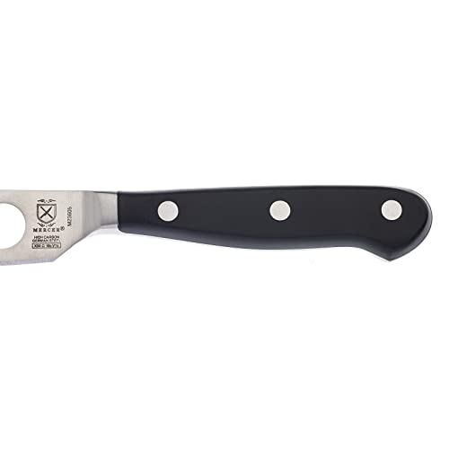 Mercer Culinary Renaissance Soft Cheese Knife, 5-Inch - color: Black Handle, size: 5-Inch Soft Cheese Knife