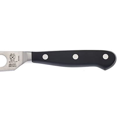 Mercer Culinary Renaissance Soft Cheese Knife, 5-Inch - color: Black Handle, size: 5-Inch Soft Cheese Knife