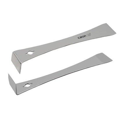 GRIP 9" Stainless Steel Pry Bar & Nail Puller - Pulling, Prying, Scraping - Removes Molding Around Doors, Flooring, Windows - Home, Garage, Workshop