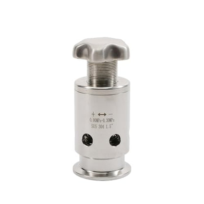 Adjustable Pressure Relief Valve Tri Clamp 1.5" 0-0.3MPa Stainless Steel 304 Vacuum Breaker Compact Homebrew Conical Fermenter