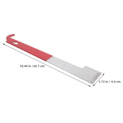 3pcs J-Shaped Hive Tool Stainless Steel Beekeeping Hive Frame Hook and Scraper Curved Tail Handheld Tool for Beehive Maintenance and Frame Lifting