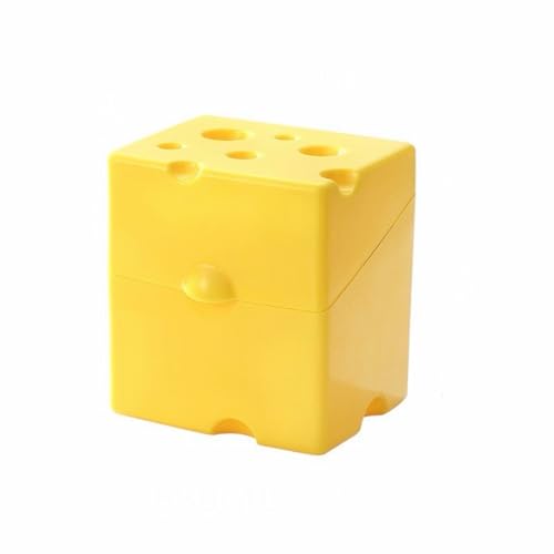 Kitchen fresh-keeping box, ABS flip cheese box, refrigerator fresh-keeping box, food and snack packaging, butter storage box - size: yellow