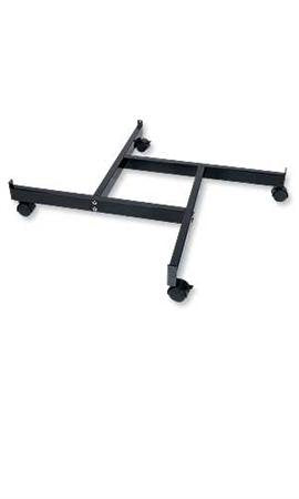 SSWBasics Black 4-Way Grid Base with Casters (Use with existing 3” on Center Wire Grid Panels )