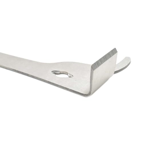 GLHT-2ENDHOOK 10 Inch Stainless Steel Standard Beehive Frame Lifter and Scraper J Hook Tool