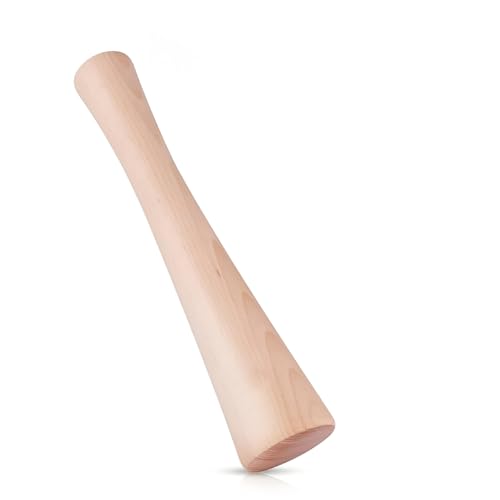 Natural Wood Sauerkraut Pounder 12” Heavy Duty Vegetable Cabbage Fermentation Jar Tamper Croker Kitchen Fermenting Food Tool for Wide & Regular Mouth Mason Jar
