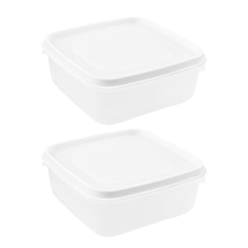 Cheese Storage Containers 2Pack, 650ml Airtight Cheese Holder | 650ml Each, 5.3 x 5.3 x 2 In, Fridge And Freezer Safe, Dishwasher Safe, For Cheese Butter Deli Meat