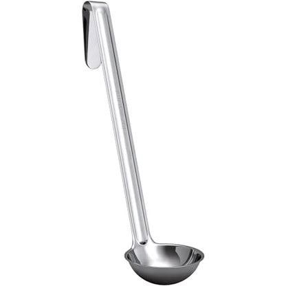 Super Sturdy, Ergonomic 1 Oz. Soup Ladle 1 Pk. Stainless Steel Ladles with Long Handles. Best Kitchen Accessories for Stirring, Portioning and Serving Soups, Chili and Stew in Restaurants and at Home - size: 1-oz