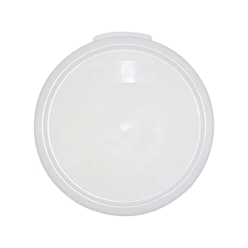 TrueCraftware- 1 Qt. White Round Polypropylene Food Storage Container Lid 1 Piece Replacement Lid for Round Container Meal Prep Kitchen Pantry Commercial Restaurant - size: Lid - Fits 1qt