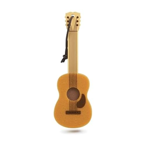 Genuine Fred Bottle Neck Guitar Bottle Brush Long-Handle Sponge, Fun and Unique Acoustic Guitar Design, Gift-Ready Packaging, Great for Music Lovers