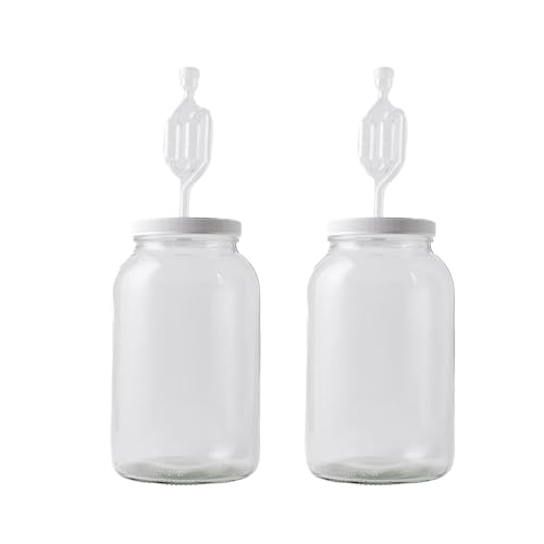 FastRack 2 Gallon Jar Fermentation Kit with Airlock & North Mountain Supply 1lb Bentonite Wine Clarifier