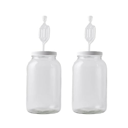 FastRack 2 Gallon Jar Fermentation Kit with Airlock & North Mountain Supply 1lb Bentonite Wine Clarifier