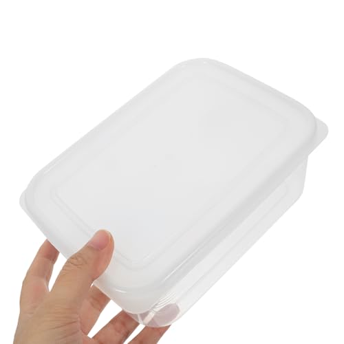 Sealed Cheese Bread Fresh-keeping Box with Lid 1100ml Portable Refrigerator Food Storage Container for Kitchen and Lunch Meal Prep
