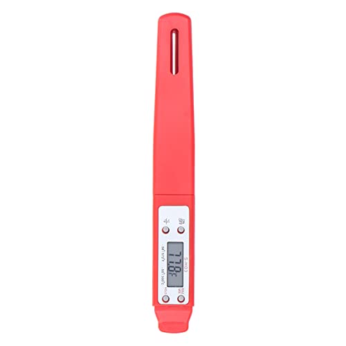 Digital Food Thermometer, Digital Food Thermometer Automatic Calibration Pen High Accuracy Electronic Pocket Thermometer Yellow for Home Use, Multifunctional Accessory (Red) - color: Red