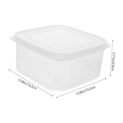 Freezer Storage Boxes for Fridge Cheese Preservation Box Airtight Bread Container - color: Transparent