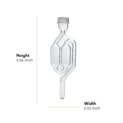 Fastrack Airlocks for Fermenting (Set of 3) | Bubble Airlock for Wine Making and Beer Making | BPA-Free S-Shaped | Used for Brewing Wine, Beer, Pickles & More | Transparent