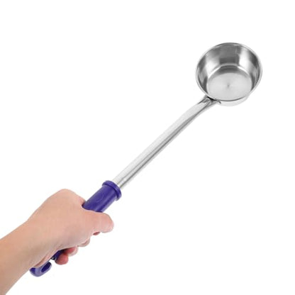 Stainless Steel Long Handle Water Ladle with Hook Handle - Water Dipper Deep Bowl Kitchen Spoon for Serving Soup 18.7 Inch