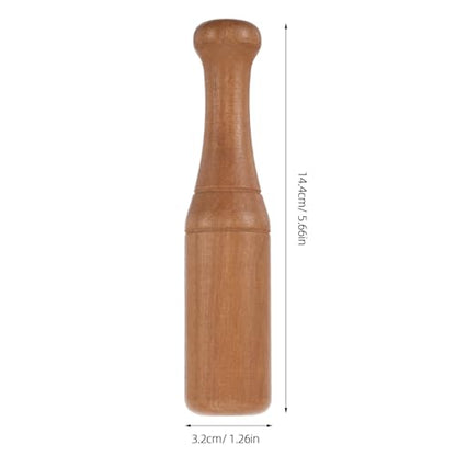 2pcs Wooden Fermentation Tamper: Smasher for Fermentation Crocks & Mason Jars - Fermenting Food Masher Muddler Pestle for Kitchen