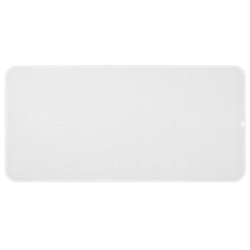 MicoYang Silicone Dish Drying Mat for Multiple Usage,Easy clean,Eco-friendly,Heat-resistant Silicone Mat for Kitchen Counter or Sink,Refrigerator or Drawer Liner Translucent 5XL 36inches x 18inches - color: Translucent, size: 36"L x 18"W