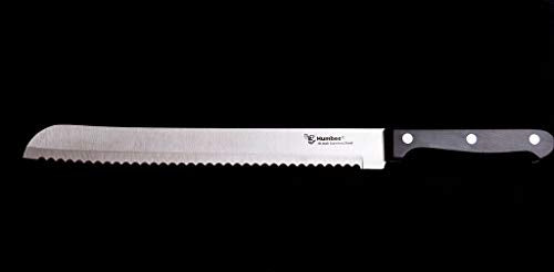 10 Inch Serrated Bread Knife, Premium Stainless Steel Blade with Wave Edge, Full Tang Handle, Razor Sharp Knife for Bread, Durable Professional Kitchen Knife