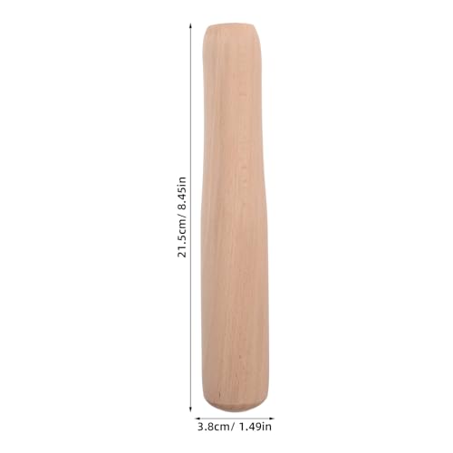 Fermentation Wood Tool for Preparing Sauerkraut & Kimchi - 8.46" Textured Mashing Head for Fermentation Sets, Wide Mouth Jars