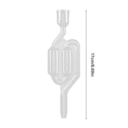 Bubble Airlock, Clear Fermentation Airlock, Food-Grade Homebrew Tool For Beer/Wine/Pickles, S-Shaped Water Seals With MAX Fill Line, Fits Most Jars & Crocks