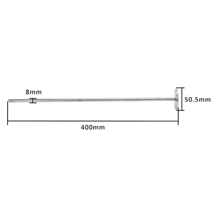 DERNORD 1.5 inch Tri Clamp Thermowell SS304 for Beer Fermenter Homebrew Solar Heater Boiler, 400mm Length - size: 400mm