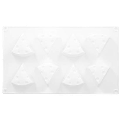Cheese Silicone, 8 Cavity, White, 29x17x3cm - NonStick Food Grade, Flexible, Heat, Ideal for DIY Baking and Dessert Making