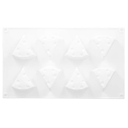 Cheese Silicone, 8 Cavity, White, 29x17x3cm - NonStick Food Grade, Flexible, Heat, Ideal for DIY Baking and Dessert Making