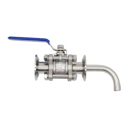 1/1.5"TC Ball Valve & Racking Arm Stainless Steel 304 50.5mm OD Homebrew Kettle/Conical Fermenter Parts joyful