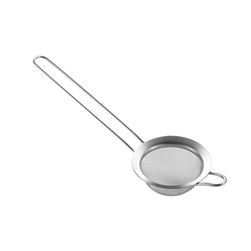 304 Stainless Steel 3.15 inch Fine Mesh Strainers for Kitchen, Colander-Skimmer with Handle, Sieve Sifters for Food, Tea, Rice, Oil, Noodles, Fruits, Vegetable 3inch - size: Small 3 inch