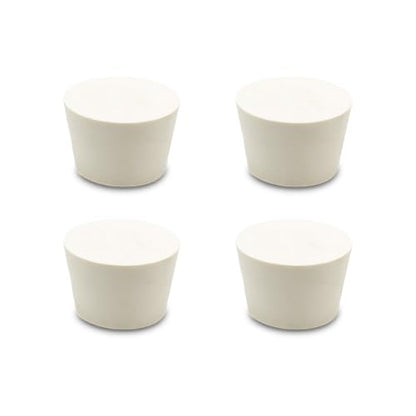 Fermentation TPE Rubber Stoppers – Solid Bungs (#8 Stopper, 4-Pack) - size: #8