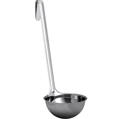 Super Sturdy, Ergonomic 8 Oz. Soup Ladle 1 Pk. Stainless Steel Ladles with Long Handles. Best Kitchen Accessories for Stirring, Portioning and Serving Soups, Chili and Stew in Restaurants and at Home - size: 8oz
