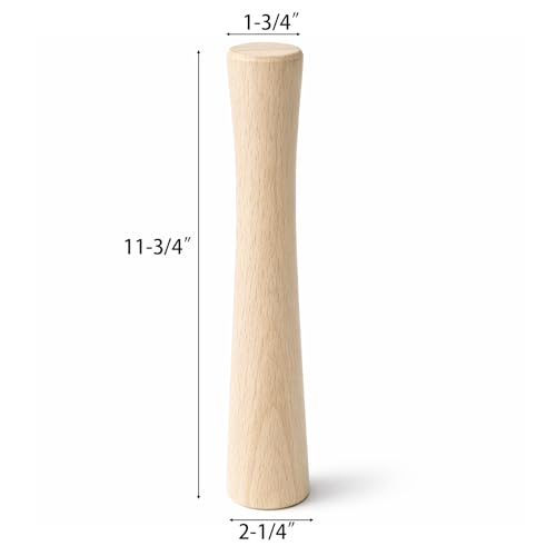 Jucoan 6 Pack Glass Fermentation Weights with Easy Grip Handle for Wide Mouth Mason Jars and 1 Pcs Beech Wood Vegetable Tamper Sauerkraut Pounder, Fermentation Pickle Kit, Sauerkraut Making Kit - size: 7 Pack