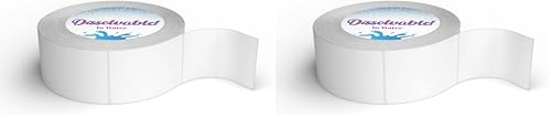 Blank White 1 X 2 Dissolvable Food Labels - Washes Off Qucikly No Residue - for Food Prepe and Rotation, Canning and More! Made in The USA (2 Pack) - size: 2 PACK