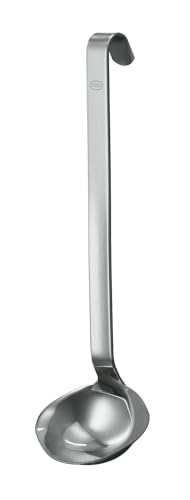 Rösle Stainless Steel Sauce Ladle, Hooked Handle, 2-Ounce - size: 2-Ounce (Hooked Handle), style: Pouring