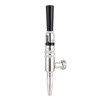 MRbrew Stout Beer Coffee Faucet – 304 Stainless Steel Keg Beer Tap for Cold Brew Coffee & Nitro Beer, Beer Faucet Homebrew Kegerator Tower Tap with Standard Black Plastic Tap Handle