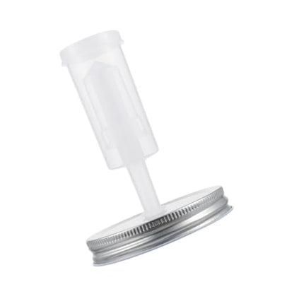 Pickles Jar Lids and Fermenter Jar Fittings for 87mm Wide Mouth Airtight Fermentation Lid with Airlock Kitchen Accessory for Home Canning and Pickling (1 + 1 Random Color