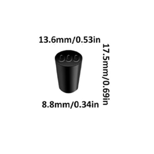 50Pcs Solid Rubber Stoppers 000# Tapered Lab Bungs Solid Rubber Stoppers - size: 50Pcs 000#