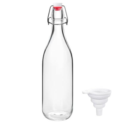 Swing Top Bottles 33oz,1 Liter Flip Top Glass Bottles with Airtight Grolsch Closures,Reusable for Kombucha, Vanilla,Beer, Cold Brew, Homemade Beverages Storage