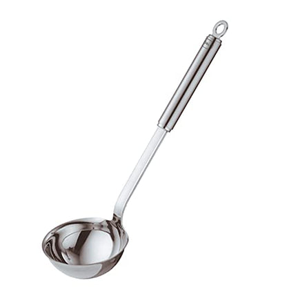 Rösle Stainless Steel Ladle with Pouring Rim, Round Handle, 5.4 Ounce (10609) - size: 5.4-Ounce (Round Handle), style: Pouring